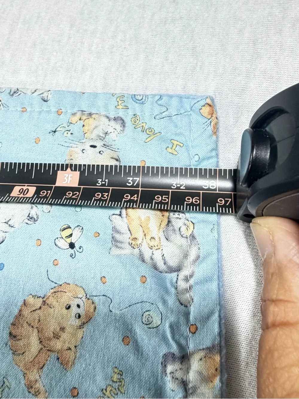 Light Blue Reversible Penguin & Animal Print Quilt Throw